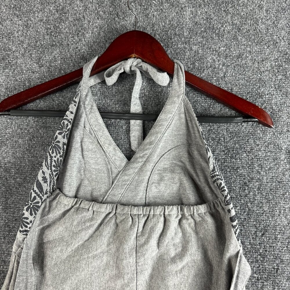 Athleta Bohemian Halter Dress Womens Small Gray Stretch Knit Tie Waist Lined - Picture 7 of 8